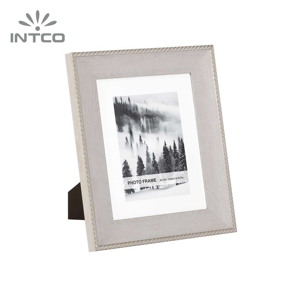 wood classic picture frame with easel stand